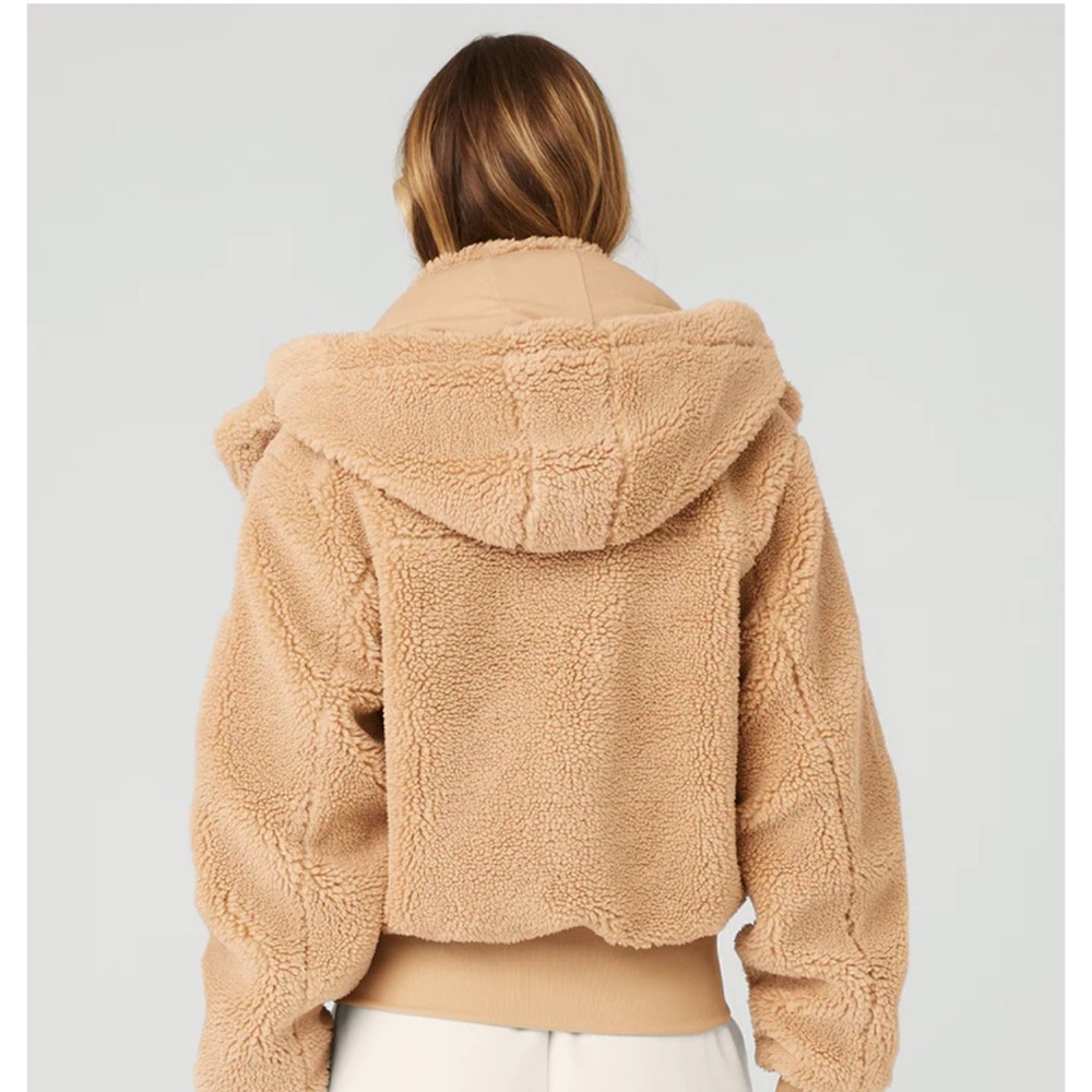 Foxy Sherpa camel jacket ALO removable hood xs - Picture 2 of 10